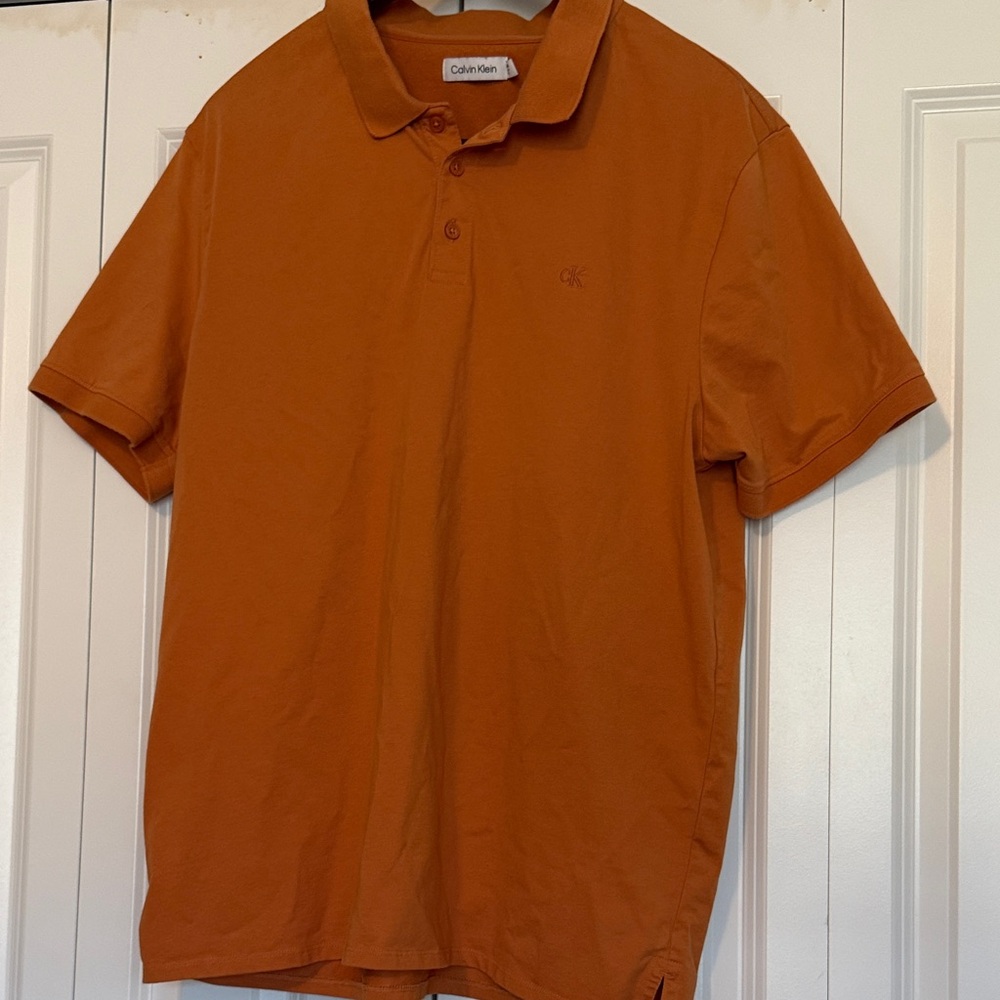 Calvin Klein Men's Burnt Orange Polo Shirt